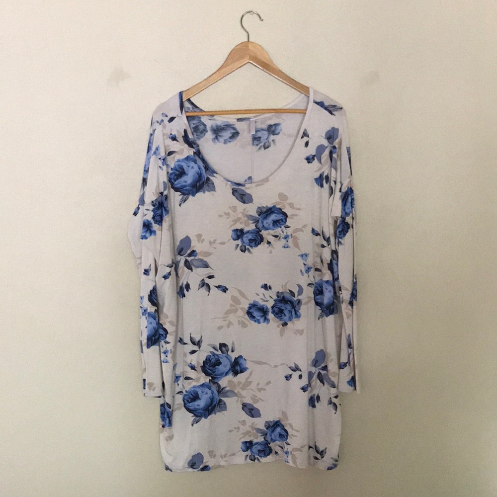 Pink Blush Maternity Floral Tunic